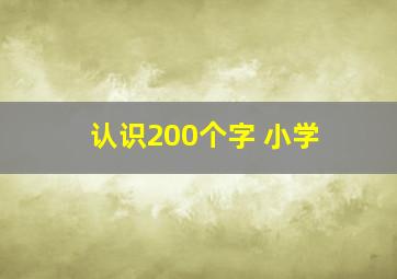 认识200个字 小学